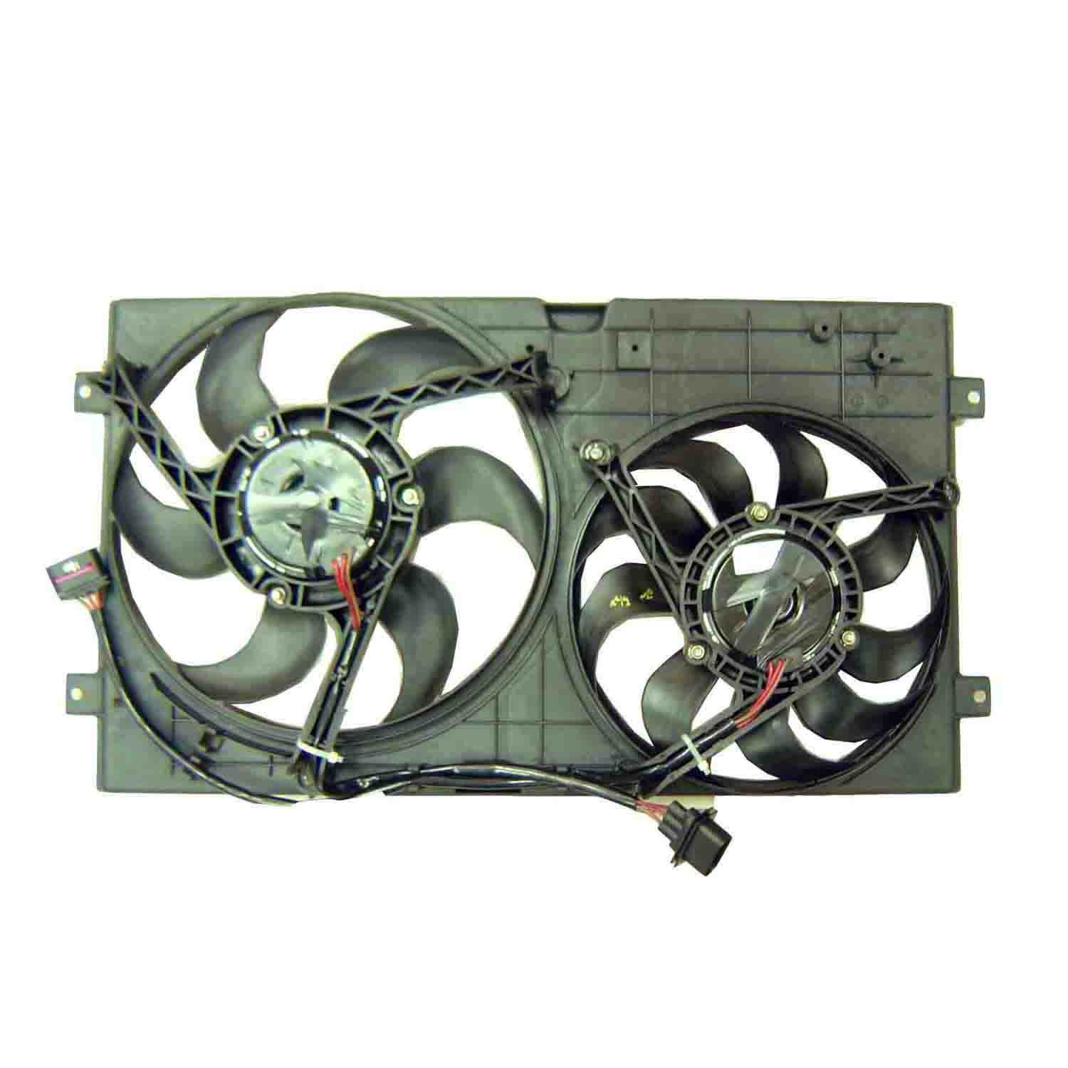 Radiator Cooling Fan Assy L Motor Blade Shroud Dual Fan Assy