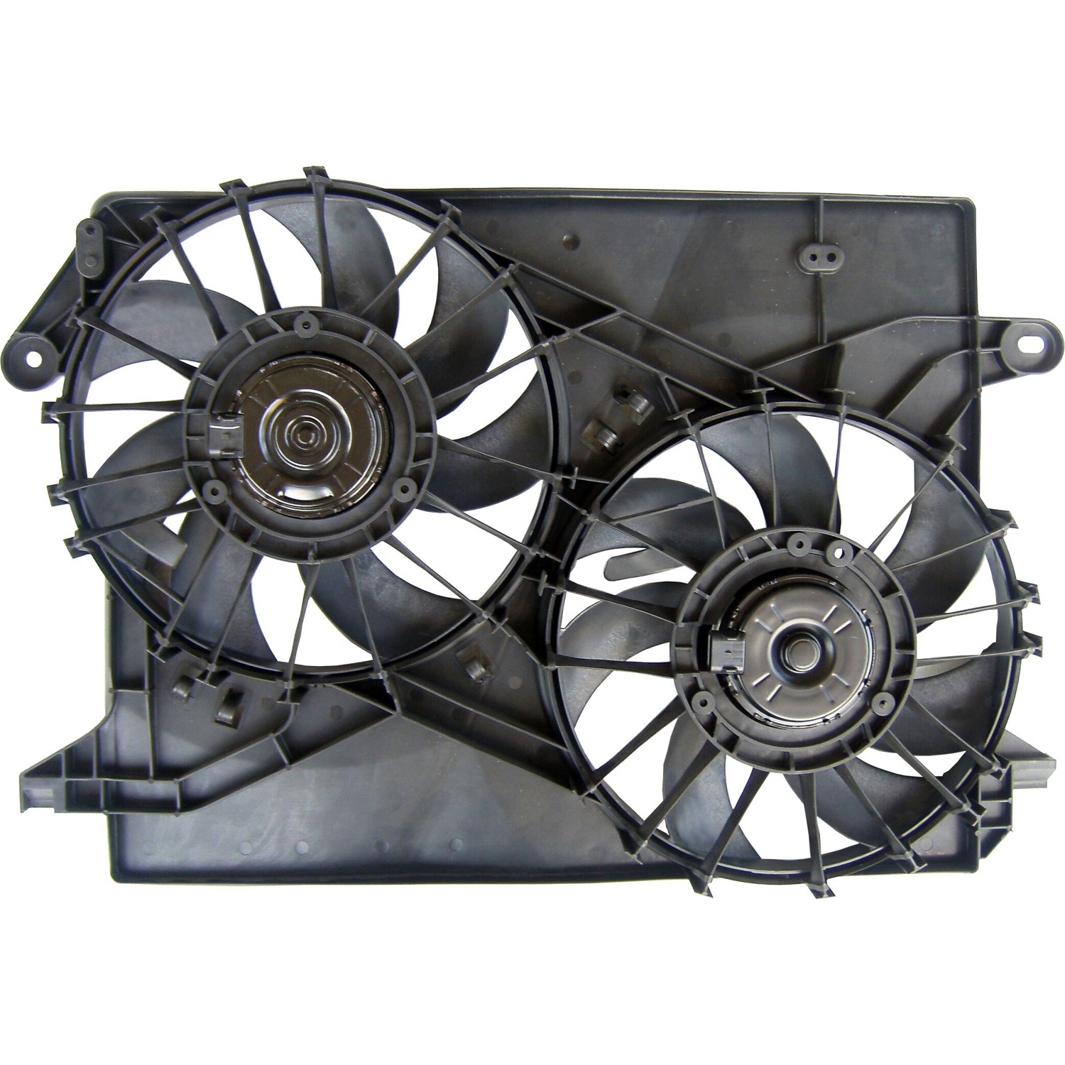 Radiator Cooling Fan Assy 2 7L Std Duty Motor Blade Shroud Dual Fan